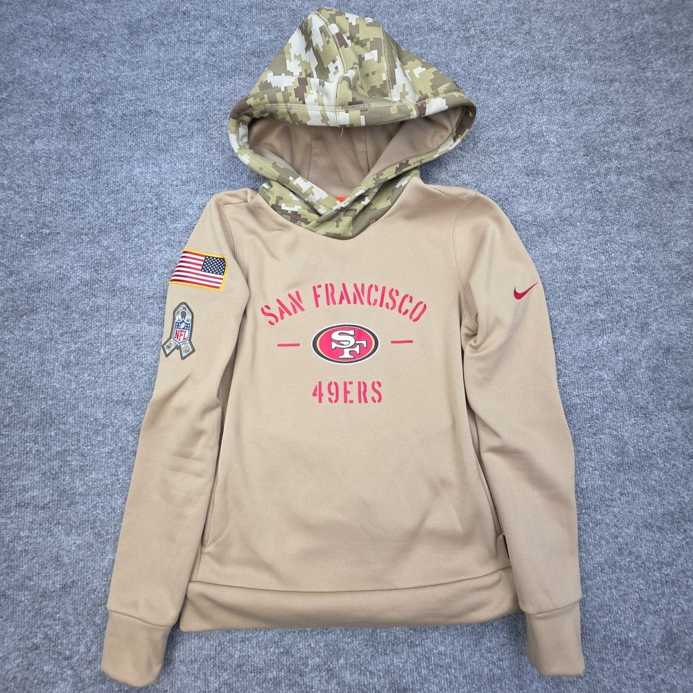 San Francisco 49ers Pre owned Nike DRI-FIT Salute to Service Hoodie Size S